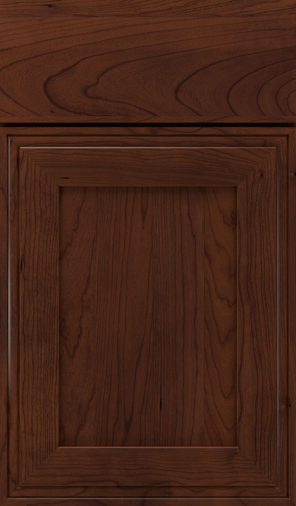 Daladier Cherry Recessed Panel Cabinet Door in Sepia