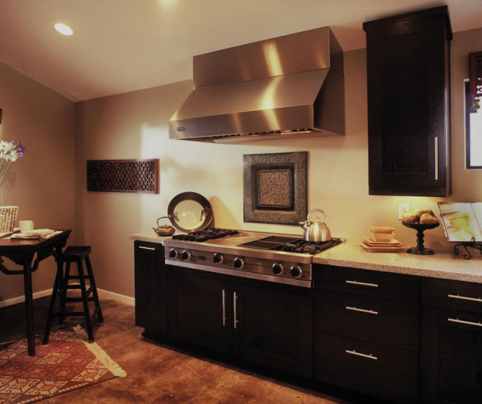 Contemporary galley kitchen design by Decora Cabinetry