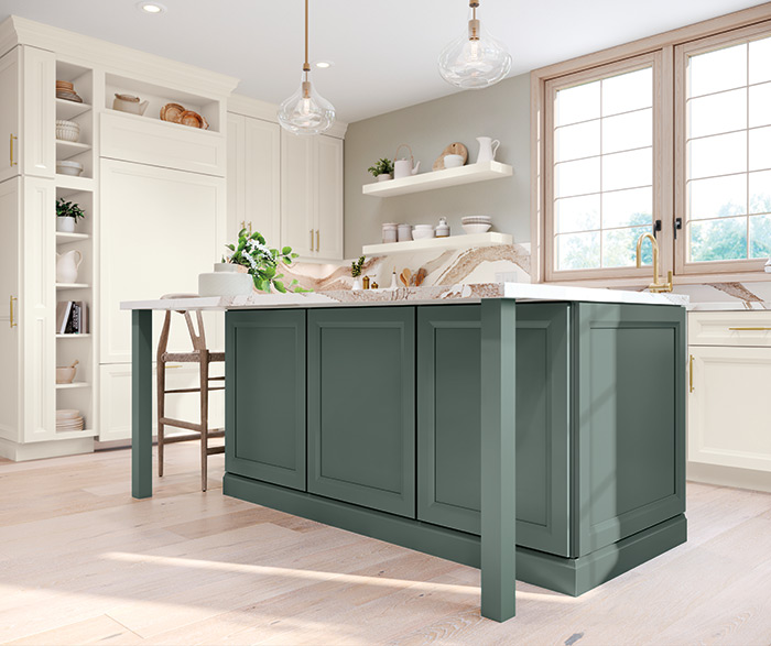 Two-Tone Maple Kitchen Cabinets