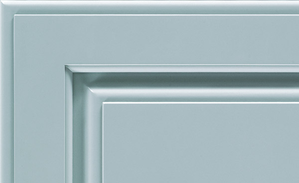 Interesting Aqua cabinet color on Maple